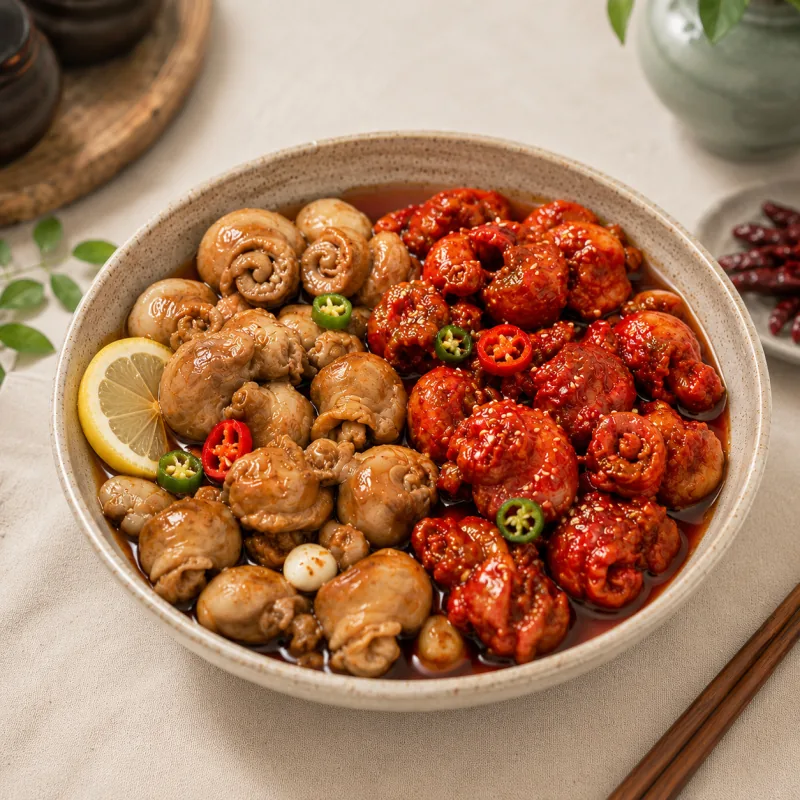 쫄깃탱글 골뱅이장 2종세트, 양념 250g + 간장 250g, 1세트