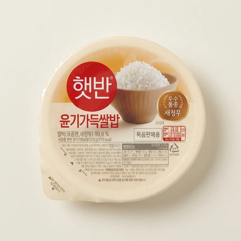햇반 윤기가득쌀밥, 210g, 36개