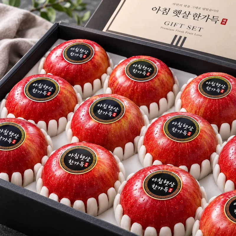 아침햇살한가득 청송 홍로 사과 선물세트, 가정용, 4kg, 1박스