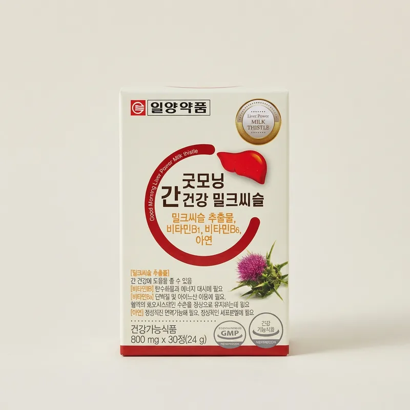 일양약품 굿모닝 간건강 밀크씨슬, 800mg, 30정, 4박스