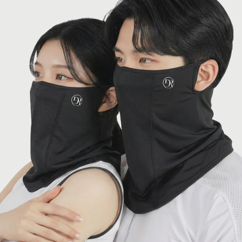 딥루트 자외선차단 러닝마스크, 블랙+블랙, 2개