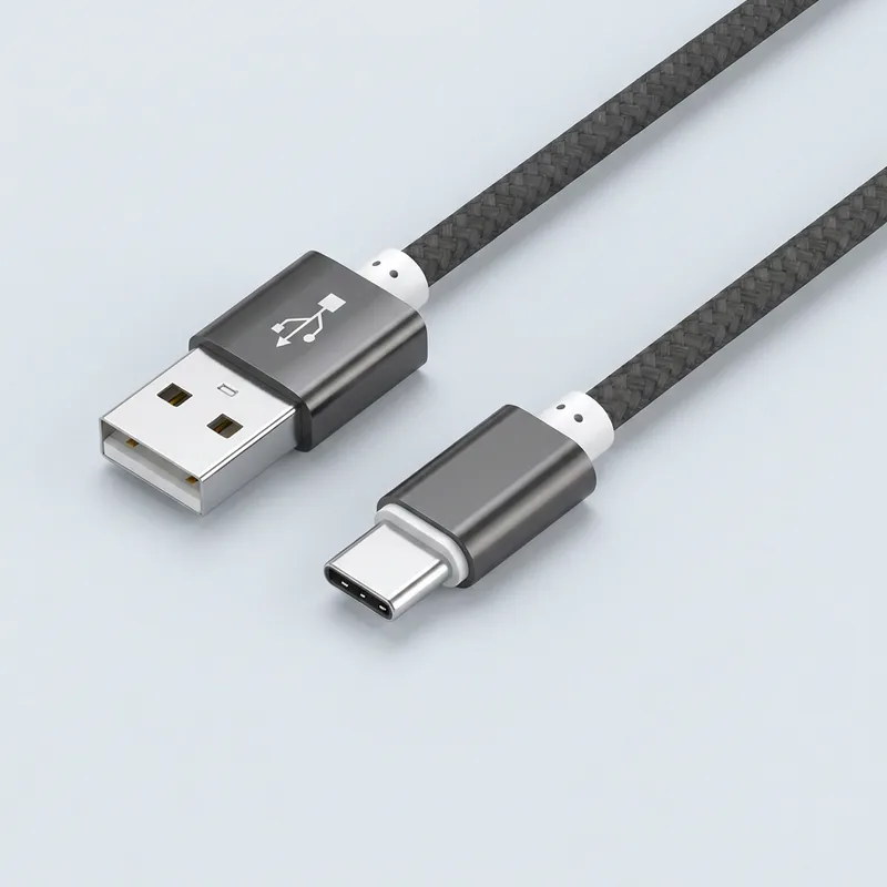 WJT 메탈 고속 충전 케이블, USB-C, 블랙, 1.5m, 4개