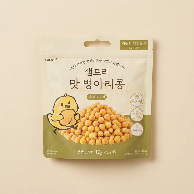 샘트리 맛 병아리콩 오리지널, 개별포장, 400g, 5개