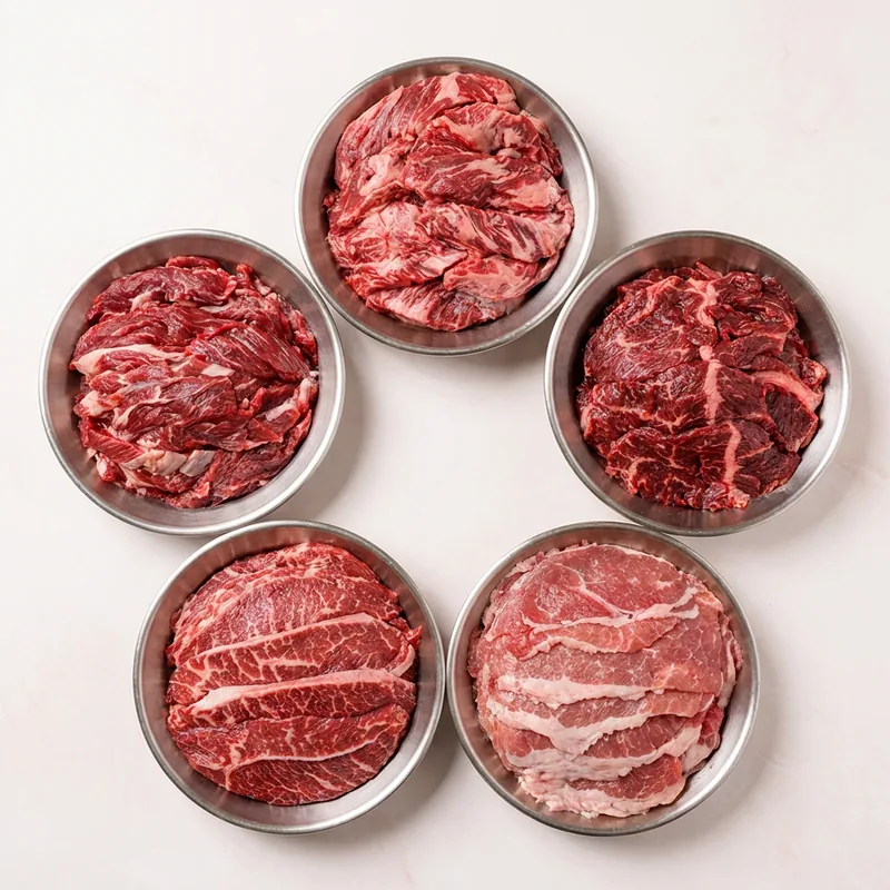 맛춤상회 소고기 모둠 200g 5팩 세트, 갈비살, 200g, 1개 + 토시살, 200g, 1개 + 살치살, 200g, 1개 + 부채살, 200g, 1개 + 우삼겹, 200g, 1개