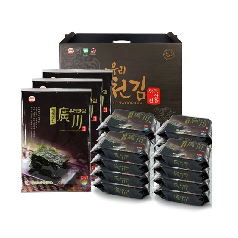 우리광천김 광천김 선물세트, 도시락김 16봉 + 전장김 3봉, 1세트
