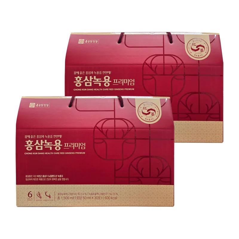 종근당건강 홍삼녹용 프리미엄, 50ml, 30포, 2박스