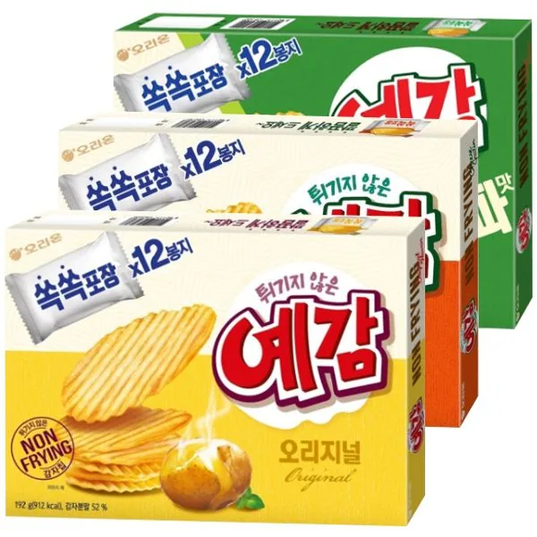 오리온 예감 오리지널 + 치즈그라탕 + 볶음양파맛, 1세트