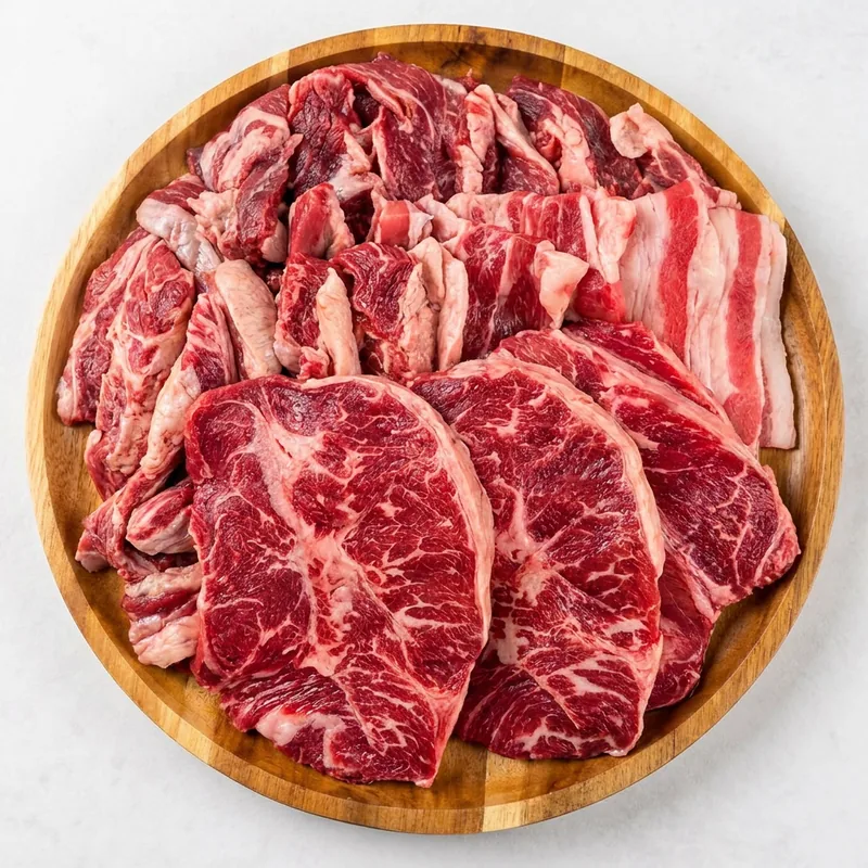 소고기 한상 모듬, 1kg, 1박스
