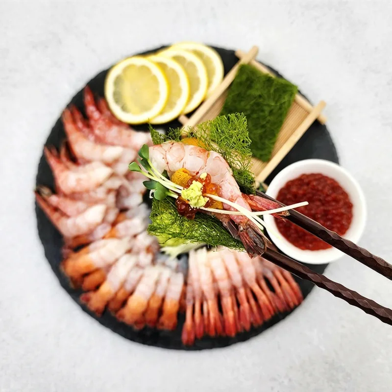 수산팜 프리미엄 홈마카세 세트, 단새우 2L 80g, 성게알 100g, 명인 감태 1g 2팩, 와사비 3g 5개, 사시미간장 4g 5개, 1개