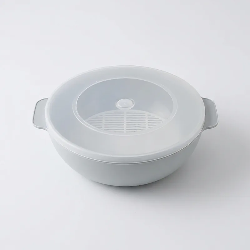 가쯔 쿡스 전자레인지 찜기, 라이트그레이, 1L, 2개