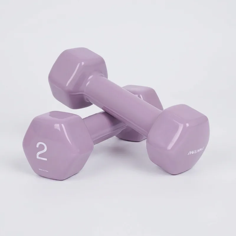아이워너 뷰티 육각 덤벨, 2kg_라일락 퍼플, 2개입, 1세트