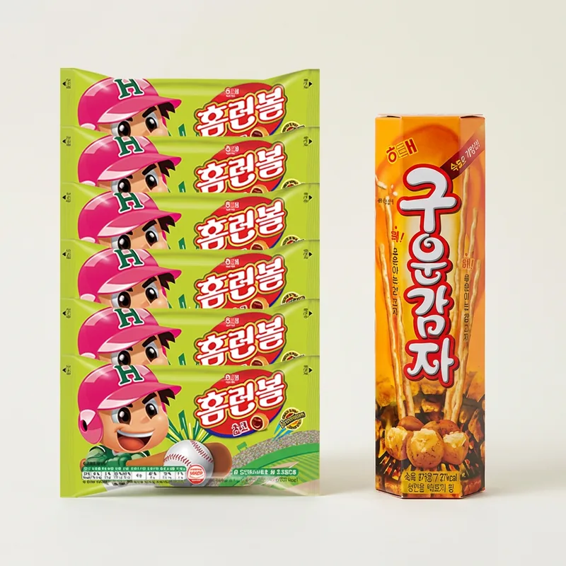 해태 홈런볼, 46g, 6개 + 구운감자, 27g, 6개, 1세트