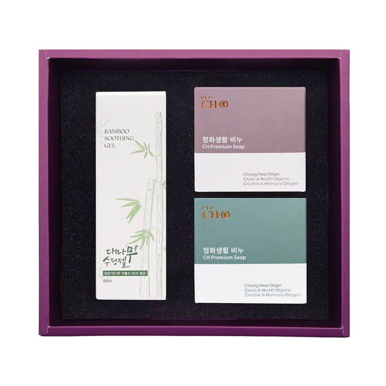 청화팜 대나무수딩젤 아로마비누 1세트, 80ml, 1개