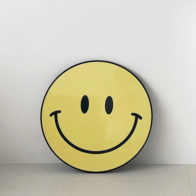 베베데이 라운드 접이식 좌식 원형 밥상, 스마일, 600x600x275mm, 1개