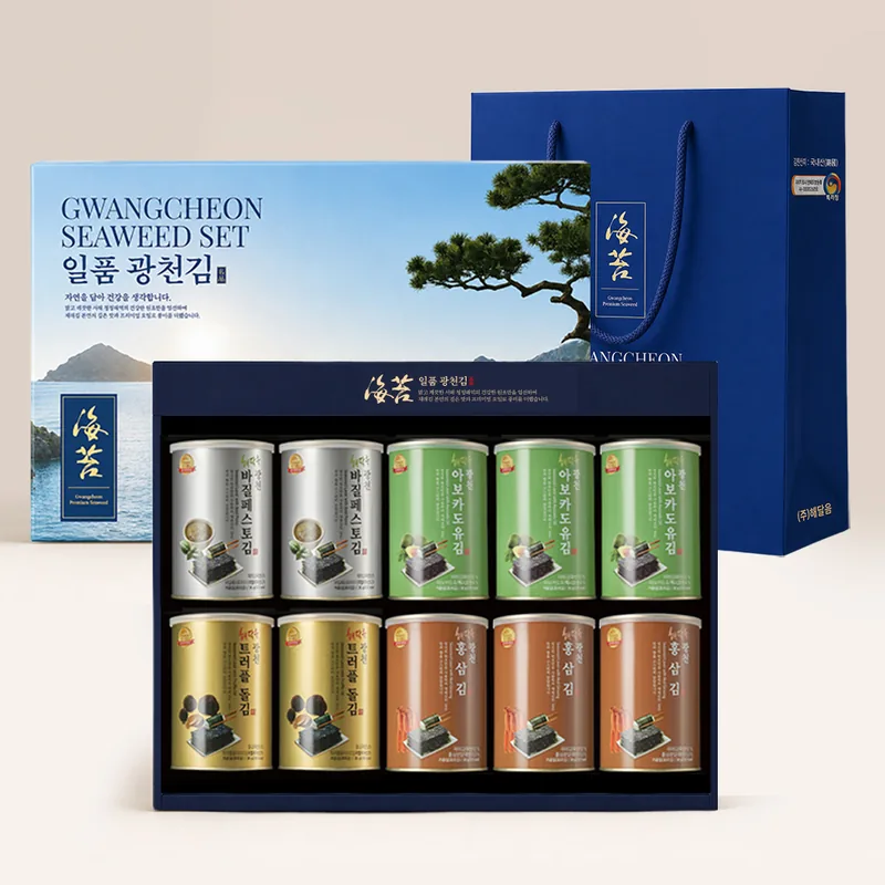 광천김 광천 슈퍼푸드 캔김 선물세트, 36g, 10개, 1세트