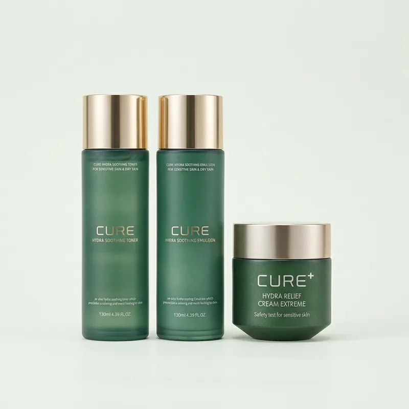 김정문알로에 큐어 하이드라 수딩 토너 130ml + 에멀전 130ml + 익스트림 4X크림 50g, 1세트