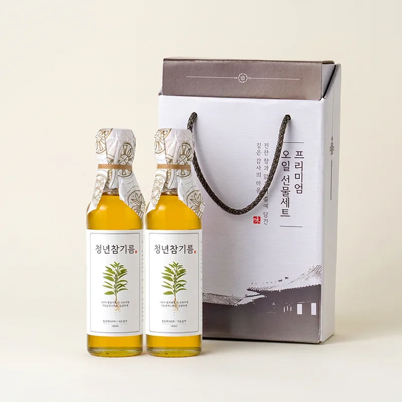 청년 참기름 선물세트, 180ml, 2개입, 1세트
