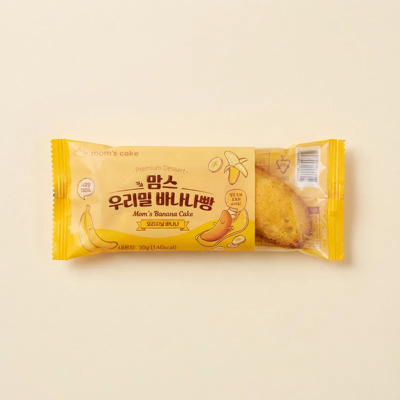 맘스케이크 우리밀 바나나빵, 오리지널, 30g, 30개