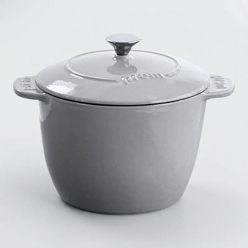 프렘 트러스트 무쇠냄비 라이스팟, 라이트그레이, 18cm, 1개