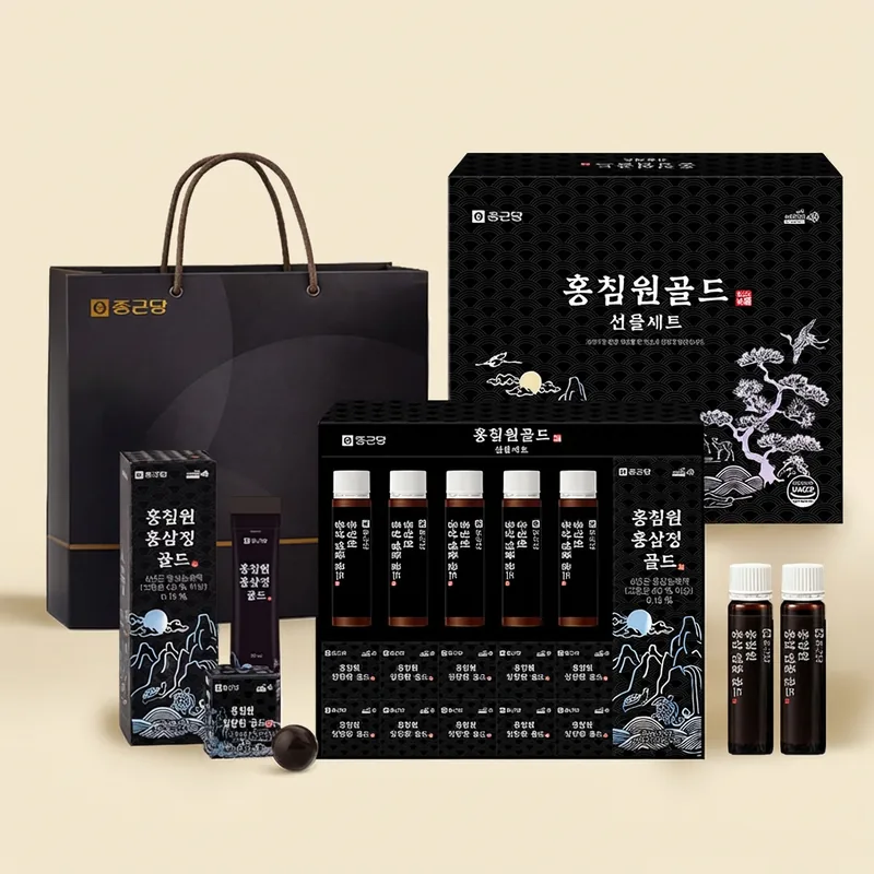 종근당 홍침원 골드 프리미엄 선물세트, 4박스 + 쇼핑백