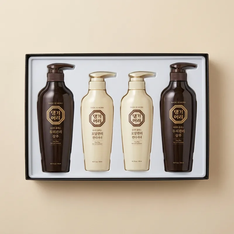 댕기머리 윤 플러스 4종 선물세트 A호, 샴푸 500ml 2개 + 컨디셔너 300ml 2개, 1세트