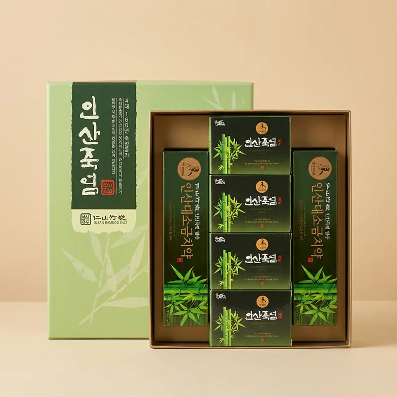 인산 죽염비누 + 대소금죽염치약 선물세트, 720g, 4개 + 2개, 1세트