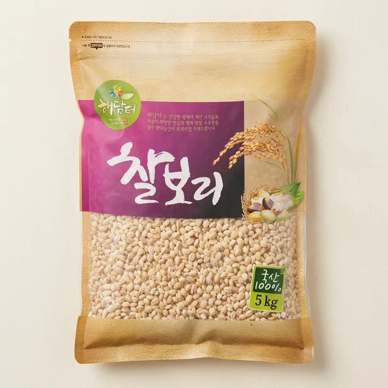 현대농산 국내산 찰보리 보리쌀, 5kg, 1개