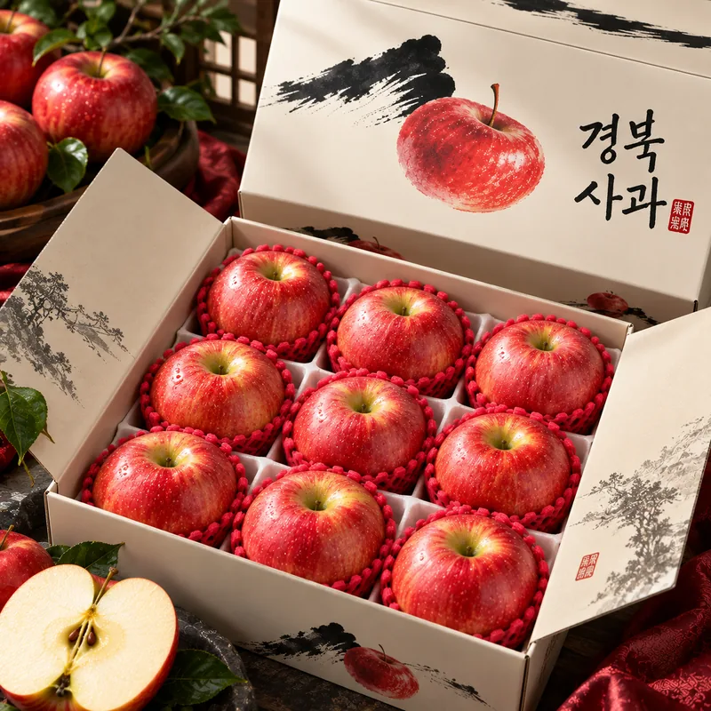 경북 사과 선물세트, 특품, 2kg, 9과, 1세트