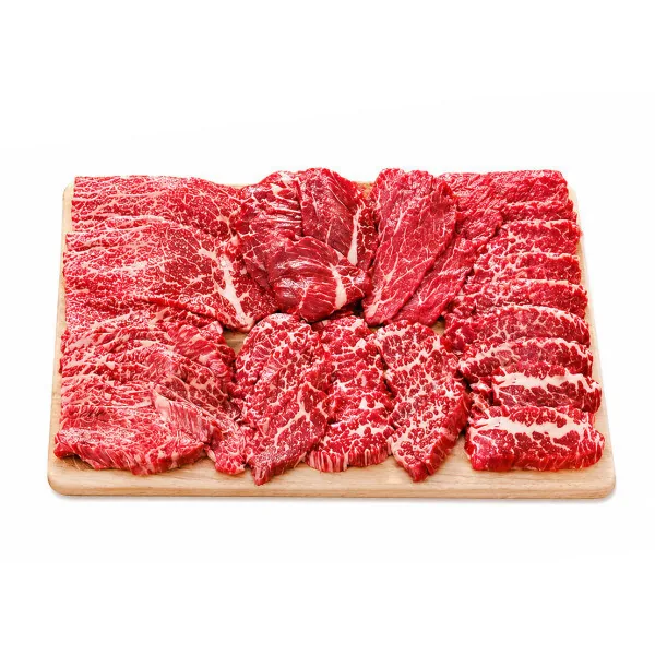춘자네농축산 투뿔 한우 실속 세트 소고기 모듬 구이용, 400g + 400g, 1개