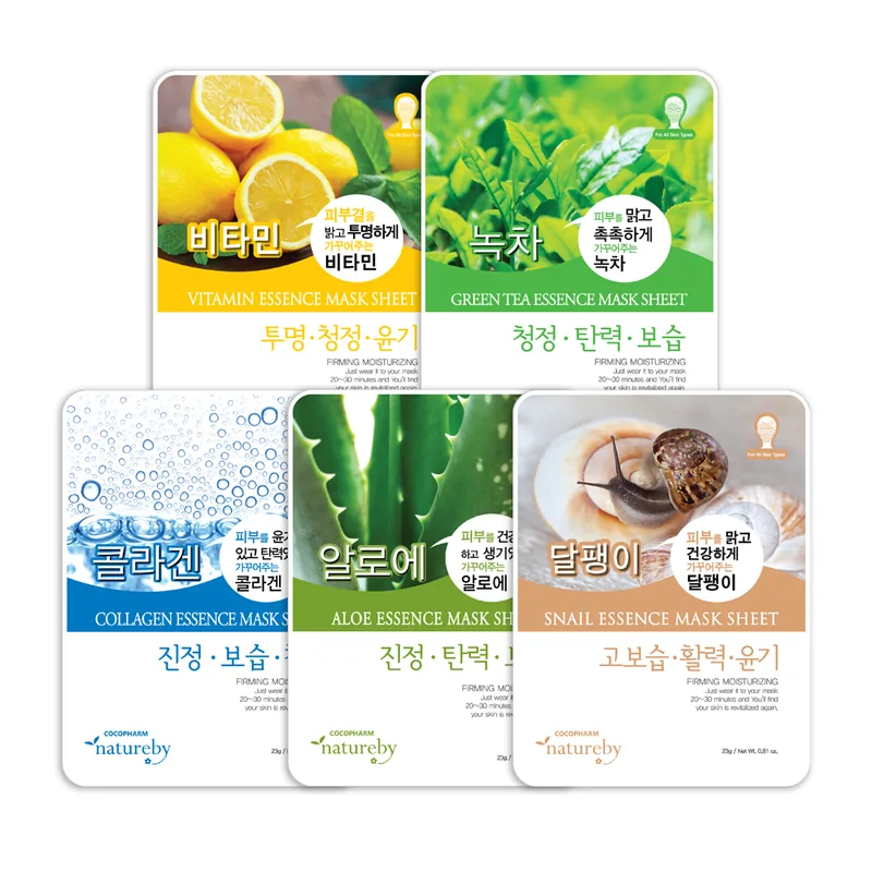 네이처바이 에센스 마스크팩 혼합 C타입, 5종, 100매, 1세트