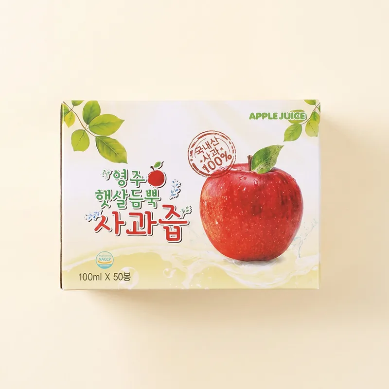 영주 햇살듬뿍 사과즙, 100ml, 50개