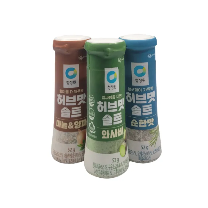 청정원 허브솔트 3종, 마늘&양파, 순한맛, 와사비, 52g, 3개, 1세트
