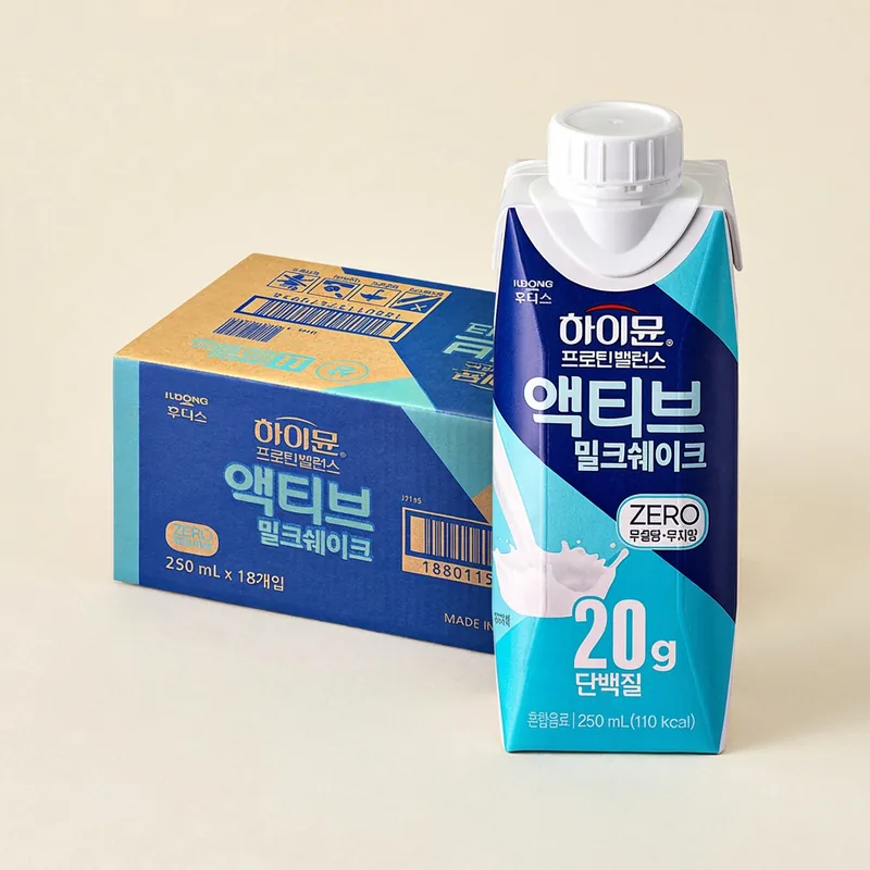 하이뮨 프로틴 밸런스 액티브 제로, 밀크쉐이크, 250ml, 18개