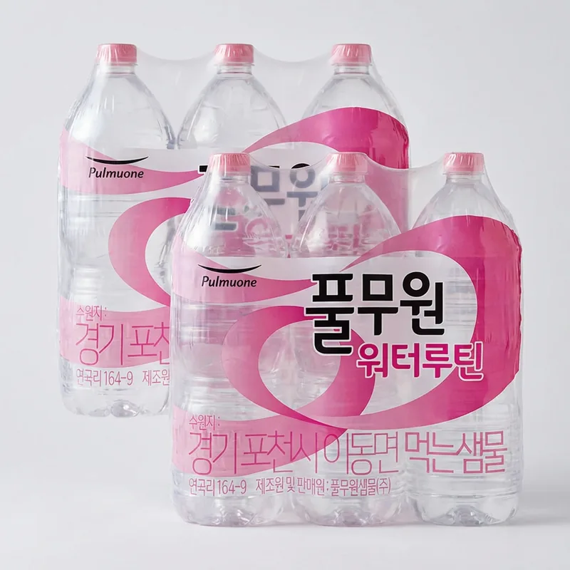 풀무원 워터루틴, 무라벨, 2L, 12개