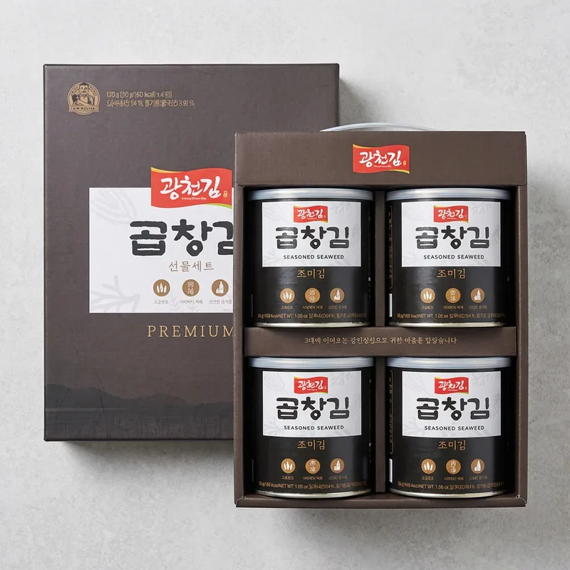 광천김 곱창김 캔김, 30g, 4캔, 1개