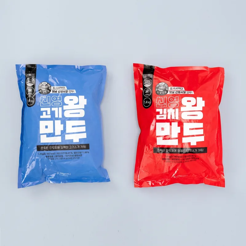 신영 고기 왕만두, 1.4kg, 1개 + 김치 왕만두, 1.4kg, 1개