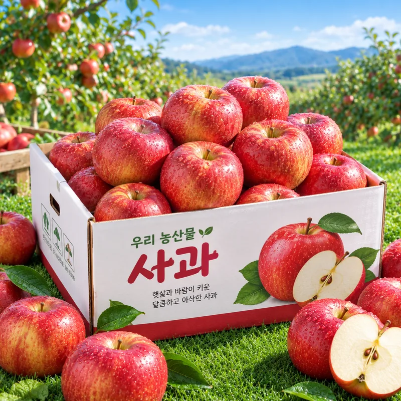 가정용 홍로사과, 10kg, 1박스