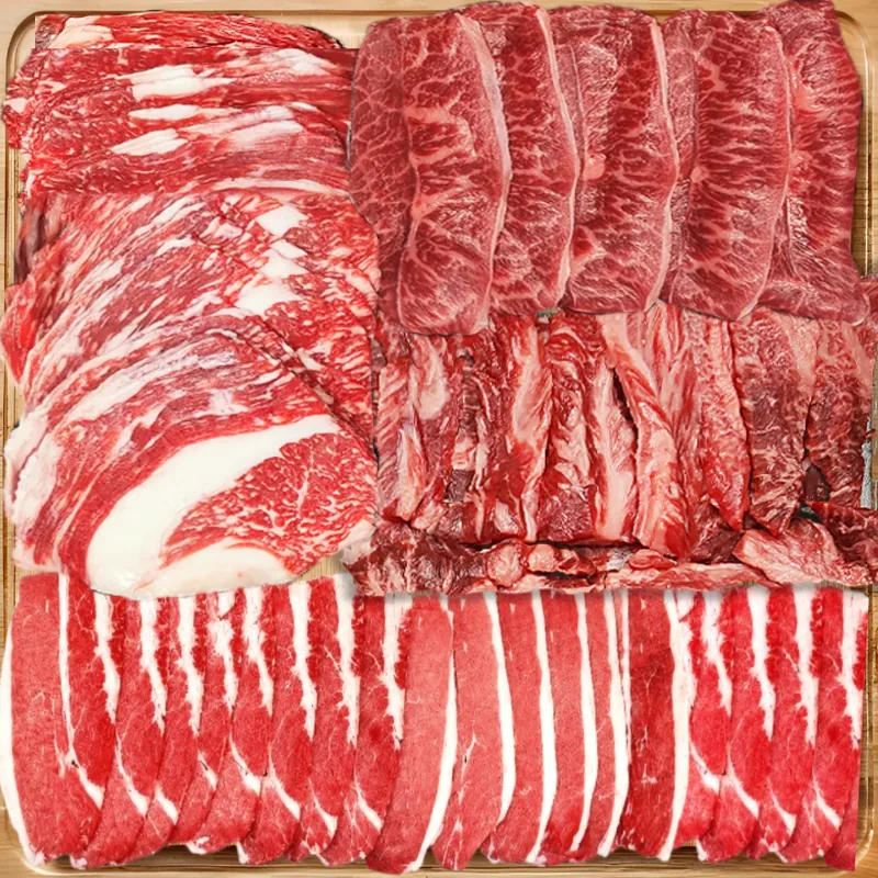 더예쁜한우 푸짐한 소고기 구이용 모듬세트, 소갈비살 500g + 부채살 500g + 우삼겹 500g + 차돌박이 500g, 2kg, 1개