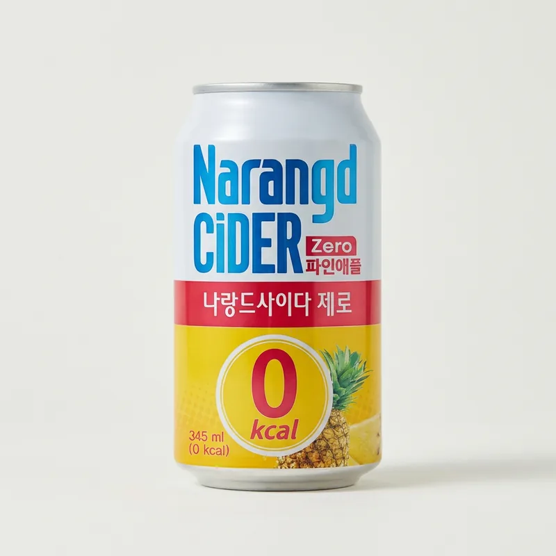 동아오츠카 나랑드사이다 제로, 파인애플, 345ml, 24개