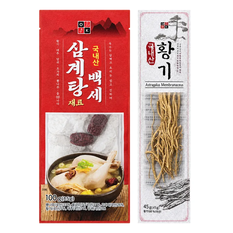 오케이 국내산 삼계탕티백 + 황기 세트, 145g, 1개