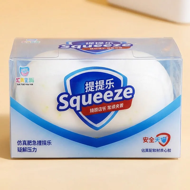 스트레스 해소 비누 쫀득콰삭 슬랑이 화이트, 70g, 2개