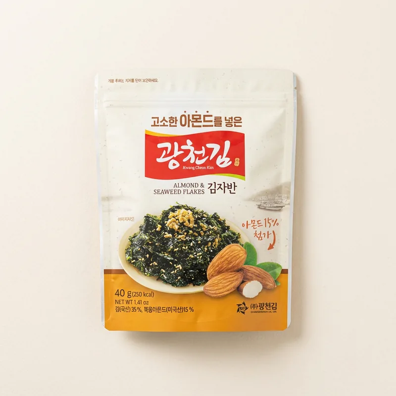 광천김 고소한 아몬드를 넣은 김자반, 40g, 10봉