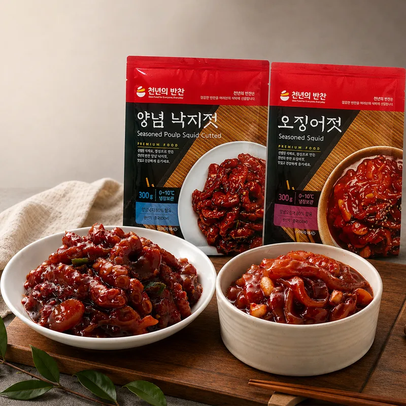 천년의 반찬 젓갈 2종 세트, 오징어젓갈 300g + 낙지젓갈 300g, 총 600g, 1세트