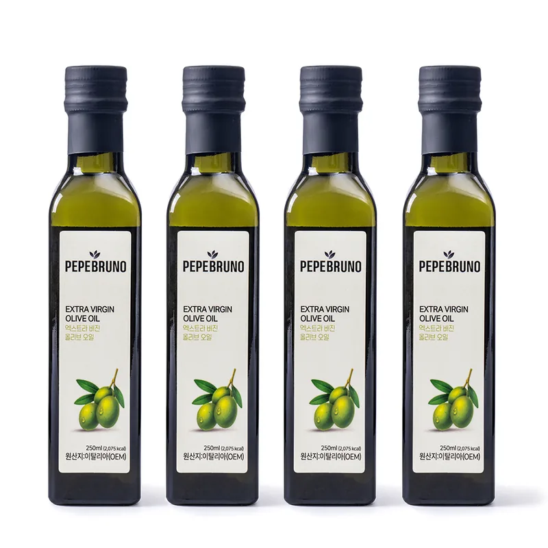 페페브루노 엑스트라버진 올리브오일, 250ml, 4개