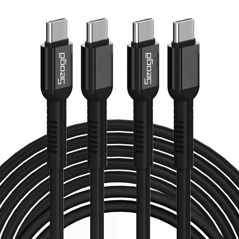 서가 메탈 고강도 60W PD CtoC타입 초고속 케이블, 블랙, 3m, 2개