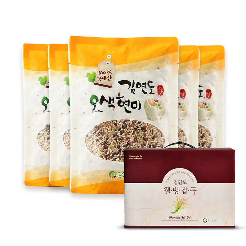 김연도혼합곡 오색현미 선물세트, 500g, 5봉, 1개
