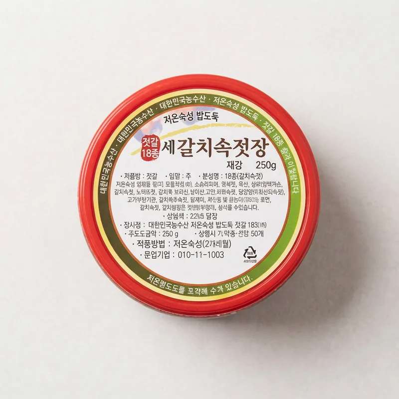 저온숙성 밥도둑 젓갈 18종 가자미식해, 250g, 1개