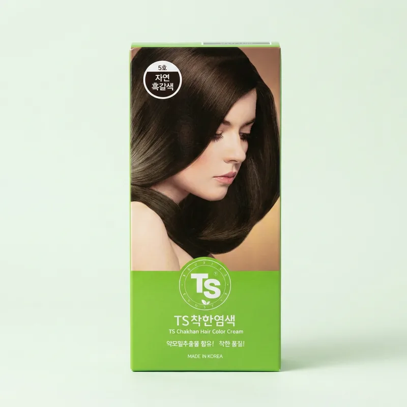 TS 더착한염색, 5호 자연흑갈색, 120g, 3개