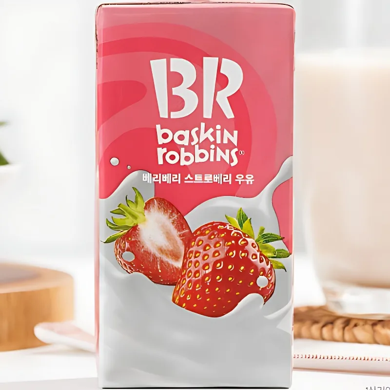 배스킨라빈스 베리베리 스트로베리 우유 190ml, 48개