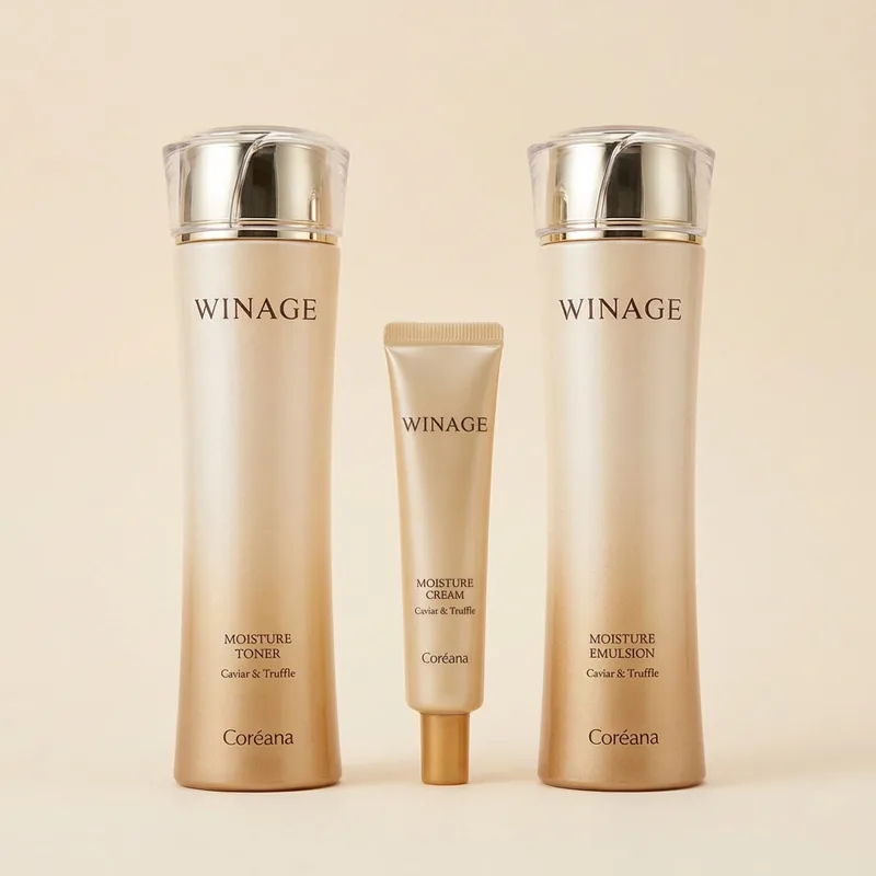 코리아나 위네이지 모이스처 세트, 토너, 150ml, 1개 + 에멀션, 150ml, 1개 + 크림, 30ml, 1개